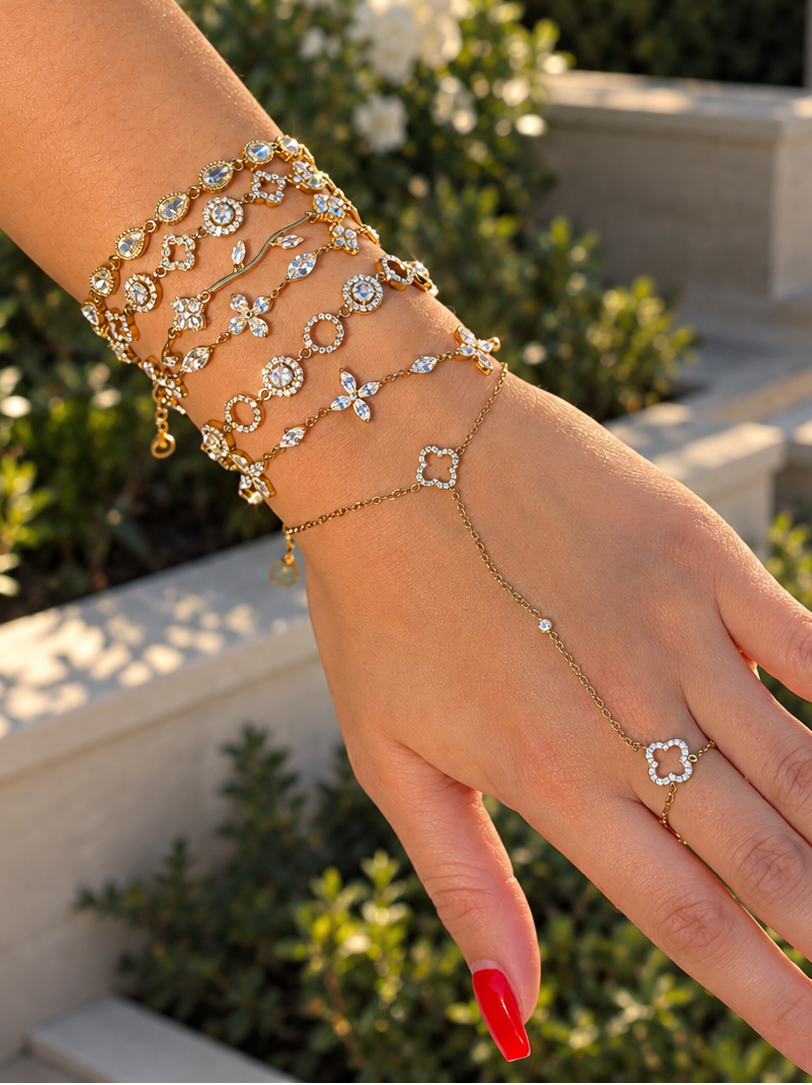 Bracelet Alba Trèfle – Doré