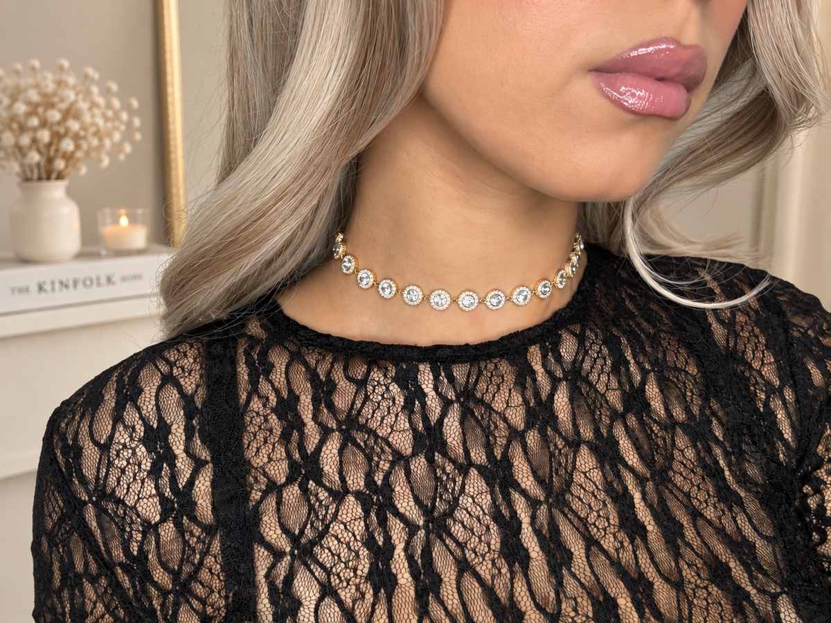 Collier Nouméa Cristal Doré