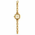 Montre-Bijou Dorée – Cadran Blanc Texturé