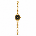 Montre-Bijou Dorée – Cadran Noir