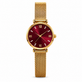 Montre Rubis Dorée – Cadran Rouge