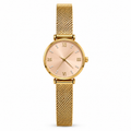 Montre Éclat Dorée – Cadran Rose Poudré