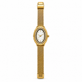 Montre Éclat Ovale Dorée – Cadran Blanc