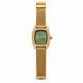 Montre Émeraude Dorée – Cadran Vert & Cristaux