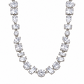 Collier Émeraude Cristal Argenté