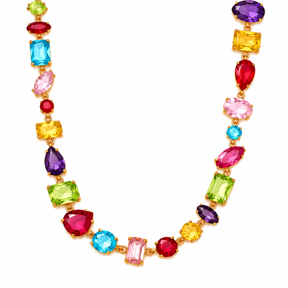 Collier Émeraude Multicolore