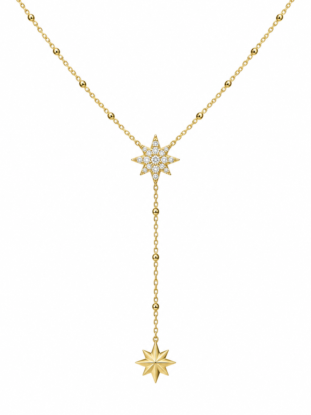Collier Constellation – Deux Étoiles Doré