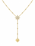 Collier Constellation – Deux Étoiles Doré