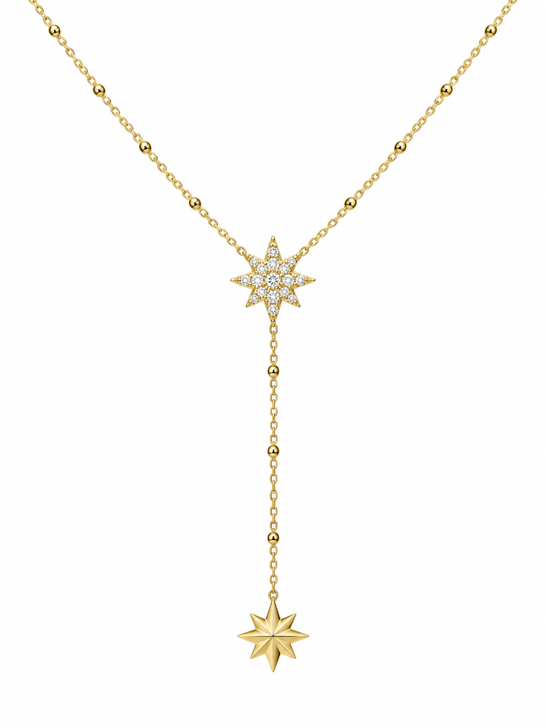 Collier Constellation – Deux Étoiles Doré