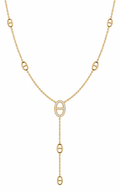 Collier Maïa en Y à motifs dorés
