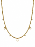 Collier Naïa à perles dorées et pampilles