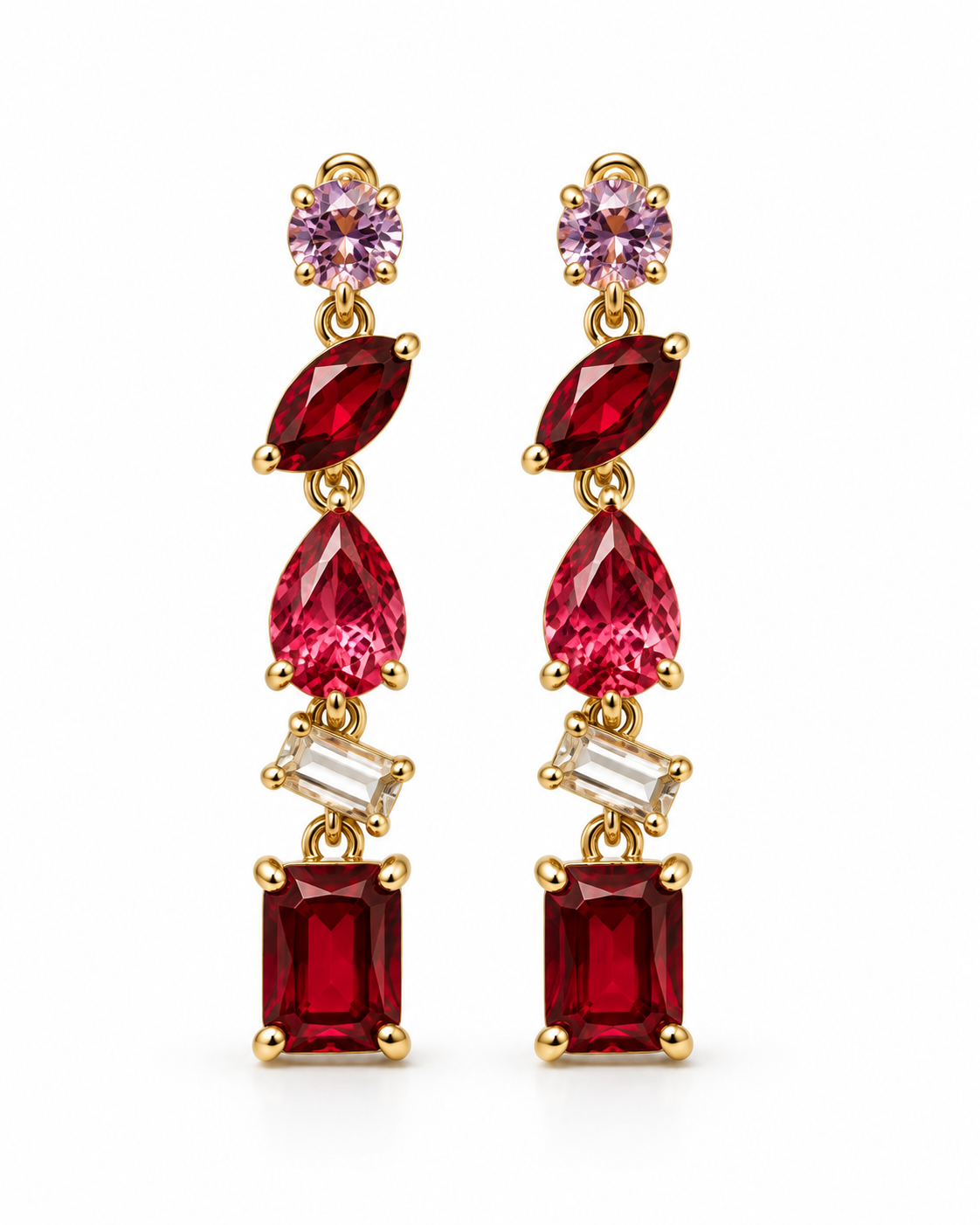 Boucles Émeraude – Rouge