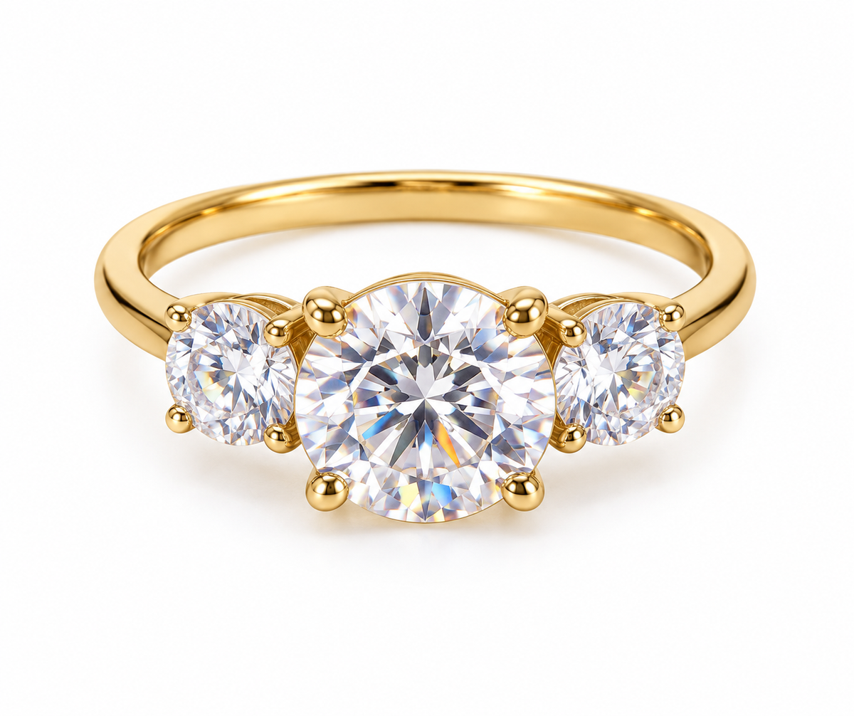 Bague Trio – Dorée