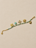 Bracelet Charms Corde Turquoise