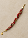 Bracelet Tressé Bandana Rouge & Or
