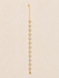 Bracelet Fleurs de Strass Blanc & Or