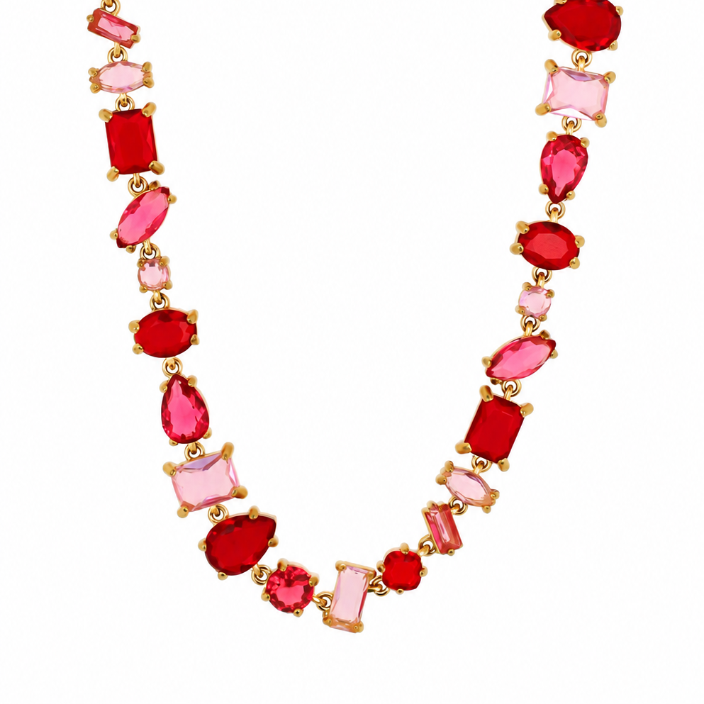 Collier Émeraude Rose Rubis