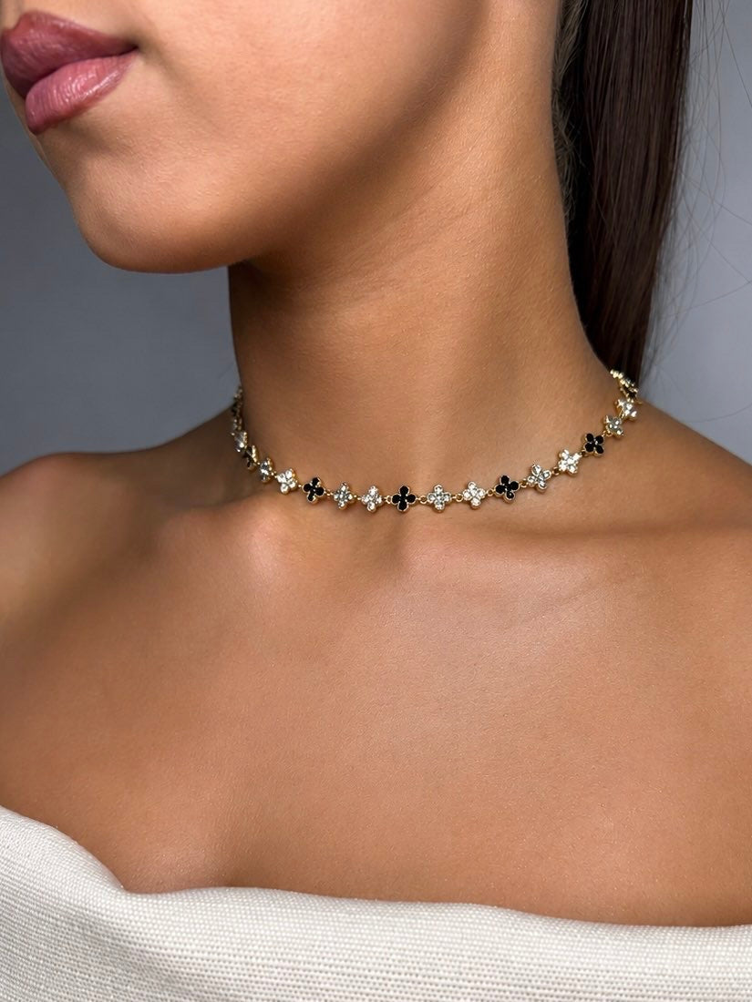 Collier Fleur Contraste
