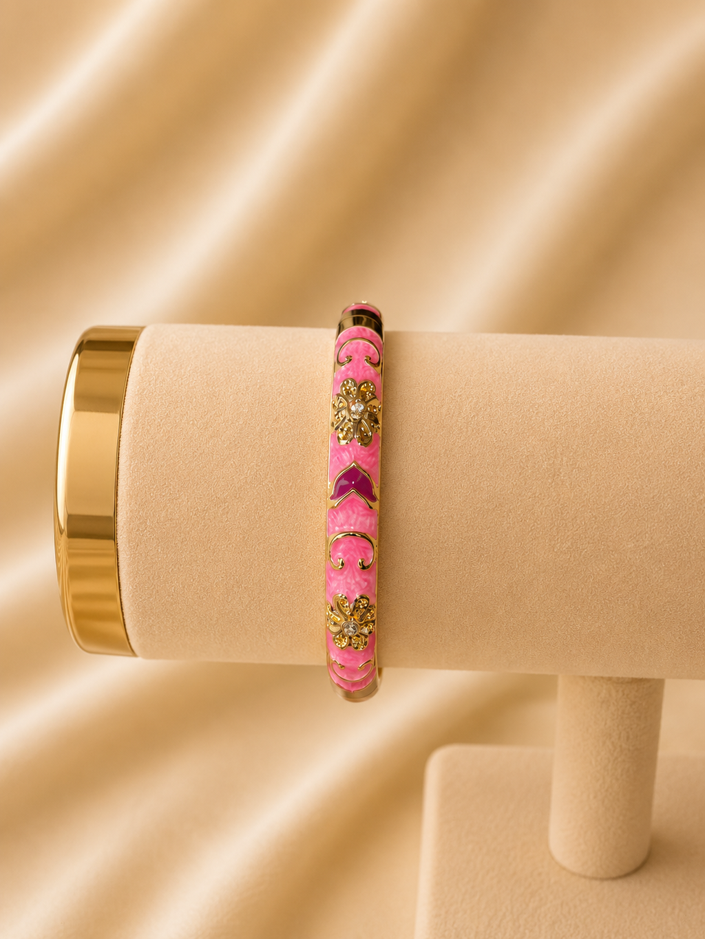 Bracelet Jonc Fleuri Élégance ✨
