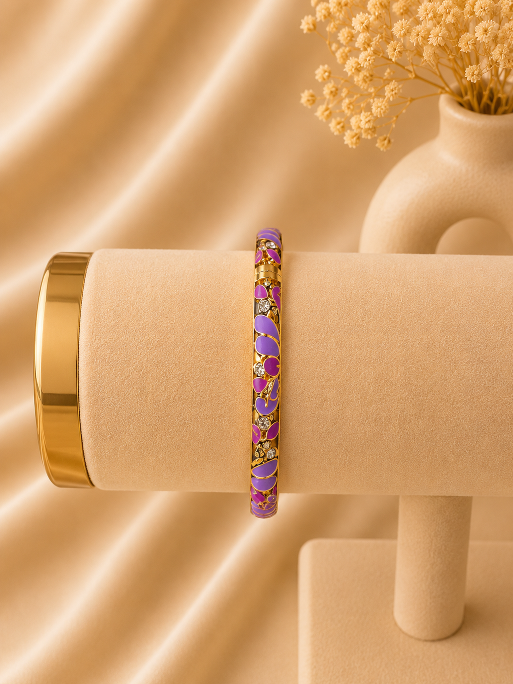 Bracelet Jonc Fleuri Élégance ✨