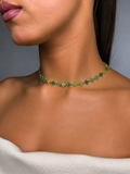 Collier Fleur Émeraude